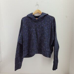 Athleta Farallon Hoodie Blue Black Camo